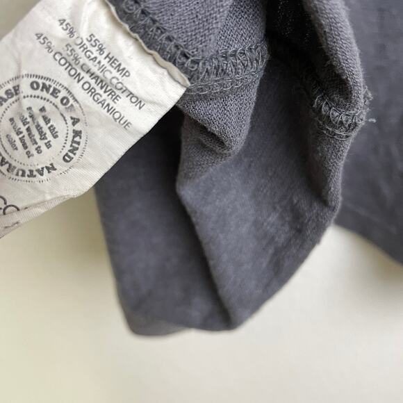 Gramicci NPT Hemp Cotton Shirt Mens Large Gray Short Sleeve Button Up Casual - Picture 8 of 8